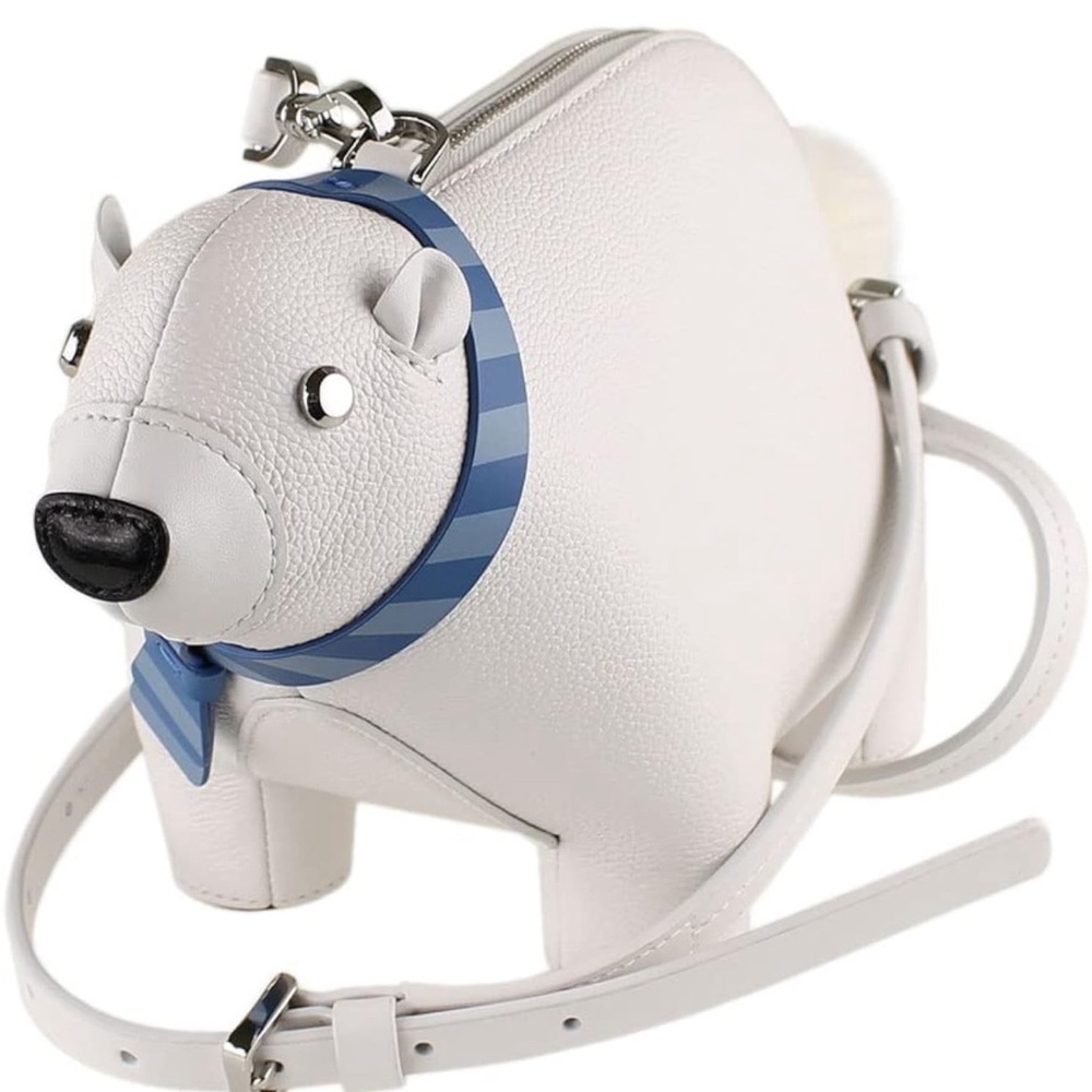 NWT Kate Spade New York Arctic Friends Polar Bear Crossbody Leather Bag - Picture 9 of 12